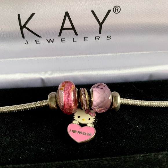 Kay’s Jewelers Sanrio Hello Kitty Charm Bracelet Sterling Silver - Picture 8 of 8